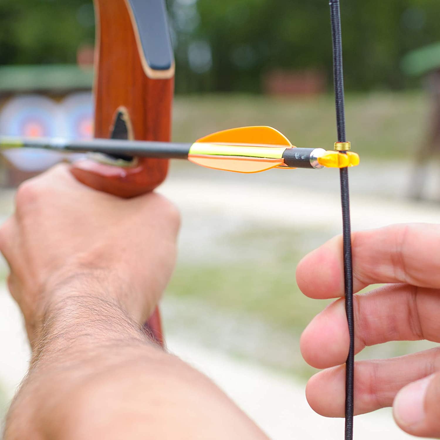 Archery Bow String Nocking Points Strings Nock Set Brass Buckle Clip Knocks 1Pcs
